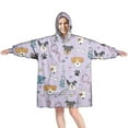 thumbnail image 1 of Wearable Oversized Blanket,Dog with Medical Icons Wearable Blanket Hoodie for Adults,Cozy Hooded Blankets with Super Pockets,Super Warm Fuzzy Pullover for Women & Men, 1 of 6