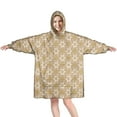thumbnail image 1 of Wearable Oversized Blanket,Golden Christmas Pattern Wearable Blanket Hoodie for Adults,Cozy Hooded Blankets with Super Pockets,Super Warm Fuzzy Pullover for Women & Men, 1 of 6