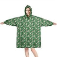 thumbnail image 1 of Wearable Oversized Blanket,Green Christmas Snowman Pattern Wearable Blanket Hoodie for Adults,Cozy Hooded Blankets with Super Pockets,Super Warm Fuzzy Pullover for Women & Men, 1 of 6