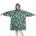 thumbnail image 1 of Wearable Oversized Blanket,Green Christmas Tree Pattern Wearable Blanket Hoodie for Adults,Cozy Hooded Blankets with Super Pockets,Super Warm Fuzzy Pullover for Women & Men, 1 of 6