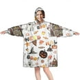 thumbnail image 1 of Wearable Oversized Blanket,Halloween Decoration Pattern Wearable Blanket Hoodie for Adults,Cozy Hooded Blankets with Super Pockets,Super Warm Fuzzy Pullover for Women & Men, 1 of 6