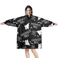 thumbnail image 1 of Wearable Oversized Blanket,Halloween Ghosts Wearable Blanket Hoodie for Adults,Cozy Hooded Blankets with Super Pockets,Super Warm Fuzzy Pullover for Women & Men, 1 of 6