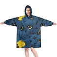 thumbnail image 1 of Wearable Oversized Blanket,Halloween Moonlit Scene Pattern Wearable Blanket Hoodie for Adults,Cozy Hooded Blankets with Super Pockets,Super Warm Fuzzy Pullover for Women & Men, 1 of 6