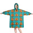 thumbnail image 1 of Wearable Oversized Blanket,Halloween Pumpkin Pattern Wearable Blanket Hoodie for Adults,Cozy Hooded Blankets with Super Pockets,Super Warm Fuzzy Pullover for Women & Men, 1 of 6