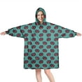 thumbnail image 1 of Wearable Oversized Blanket,Halloween Pumpkin Repeat Pattern Wearable Blanket Hoodie for Adults,Cozy Hooded Blankets with Super Pockets,Super Warm Fuzzy Pullover for Women & Men, 1 of 6