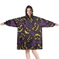 thumbnail image 1 of Wearable Oversized Blanket,Jack Olantern Halloween Pattern Wearable Blanket Hoodie for Adults,Cozy Hooded Blankets with Super Pockets,Super Warm Fuzzy Pullover for Women & Men, 1 of 6