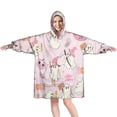 thumbnail image 1 of Wearable Oversized Blanket,Kawaii Halloween Ghost Pattern Wearable Blanket Hoodie for Adults,Cozy Hooded Blankets with Super Pockets,Super Warm Fuzzy Pullover for Women & Men, 1 of 6