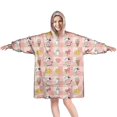 thumbnail image 1 of Wearable Oversized Blanket,Pink Checkered Cow Pattern Wearable Blanket Hoodie for Adults,Cozy Hooded Blankets with Super Pockets,Super Warm Fuzzy Pullover for Women & Men, 1 of 6