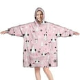 thumbnail image 1 of Wearable Oversized Blanket,Pink Christmas Tree Pattern Wearable Blanket Hoodie for Adults,Cozy Hooded Blankets with Super Pockets,Super Warm Fuzzy Pullover for Women & Men, 1 of 6