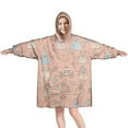 thumbnail image 1 of Wearable Oversized Blanket,Pink Princess Dress Carriage Pattern Wearable Blanket Hoodie for Adults,Cozy Hooded Blankets with Super Pockets,Super Warm Fuzzy Pullover for Women & Men, 1 of 6