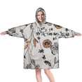 thumbnail image 1 of Wearable Oversized Blanket,Pioneer Flower Floral Print Pattern Wearable Blanket Hoodie for Adults,Cozy Hooded Blankets with Super Pockets,Super Warm Fuzzy Pullover for Women & Men, 1 of 6