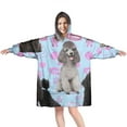 thumbnail image 1 of Wearable Oversized Blanket,Poodles Wearable Blanket Hoodie for Adults,Cozy Hooded Blankets with Super Pockets,Super Warm Fuzzy Pullover for Women & Men, 1 of 6