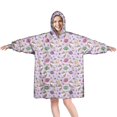 thumbnail image 1 of Wearable Oversized Blanket,Purple Cartoon Unicorn Planet Pattern Wearable Blanket Hoodie for Adults,Cozy Hooded Blankets with Super Pockets,Super Warm Fuzzy Pullover for Women & Men, 1 of 6