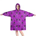 thumbnail image 1 of Wearable Oversized Blanket,Spider Web Halloween Pattern Wearable Blanket Hoodie for Adults,Cozy Hooded Blankets with Super Pockets,Super Warm Fuzzy Pullover for Women & Men, 1 of 6