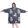 thumbnail image 1 of Wearable Oversized Blanket,West Highland White Terrier Wearable Blanket Hoodie for Adults,Cozy Hooded Blankets with Super Pockets,Super Warm Fuzzy Pullover for Women & Men, 1 of 6
