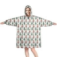 thumbnail image 1 of Wearable Oversized Blanket,White Christmas Nutcracker Pattern Wearable Blanket Hoodie for Adults,Cozy Hooded Blankets with Super Pockets,Super Warm Fuzzy Pullover for Women & Men, 1 of 6