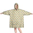 thumbnail image 1 of Wearable Oversized Blanket,Yellow Cartoon Unicorn Pattern Wearable Blanket Hoodie for Adults,Cozy Hooded Blankets with Super Pockets,Super Warm Fuzzy Pullover for Women & Men, 1 of 6