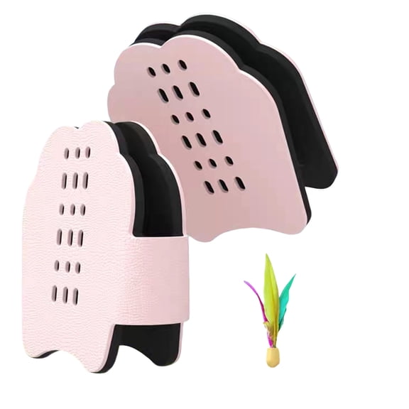 Wearable Paddle Game Set Portable Shuttlecock Paddle Game Kit with 2 Handheld Cork Surface Rackets Lightweight Outdoor Backyard Indoor Family Sports Toy for All Ages,Pink