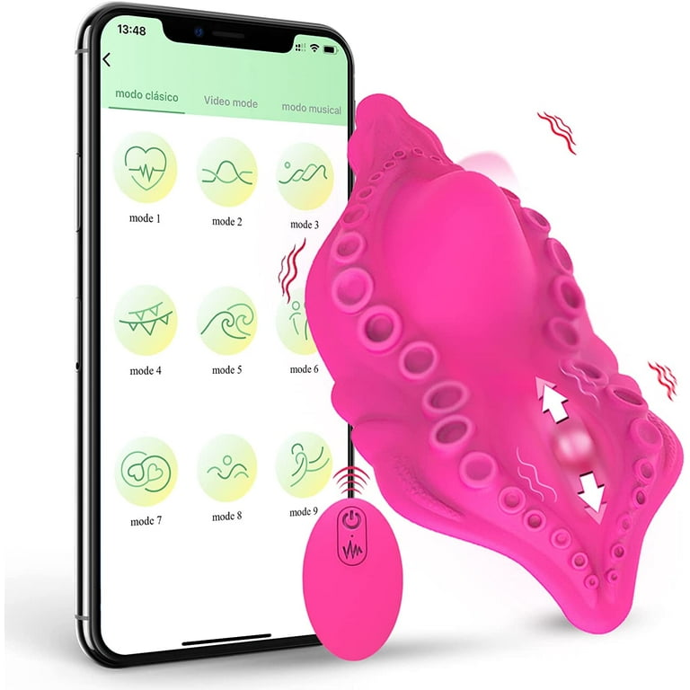 Wearable Panty Vibrator with App & Remote Control Vibrating  Eggs,Rechargeable Butterfly Vibrators Clitorals Stimulator Vibrating Panties  Wearable Sex Toy for Women (Red) 