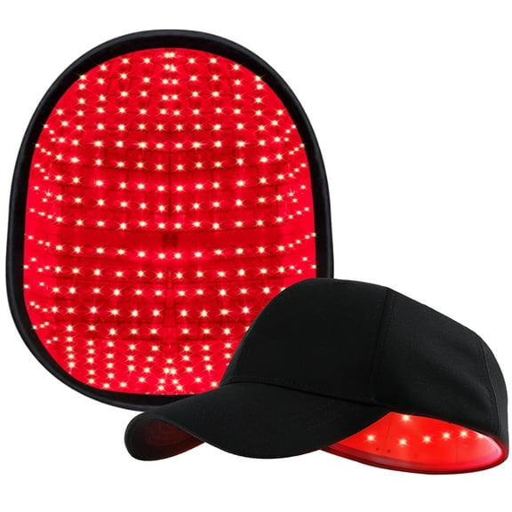 Wearable Red Light Cap for Scalp Wellness, Discreet Hands-Free Light Device with Adjustable Fit for At-Home Hair Care Routines, Portable & Rechargeable