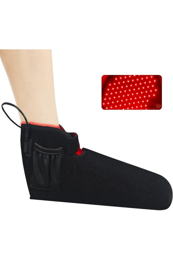 Wearable Red Light Slipper for Soothing Foot Comfort, Flexible Bootie with Adjustable Warmth and Timer, One Size Fits Most