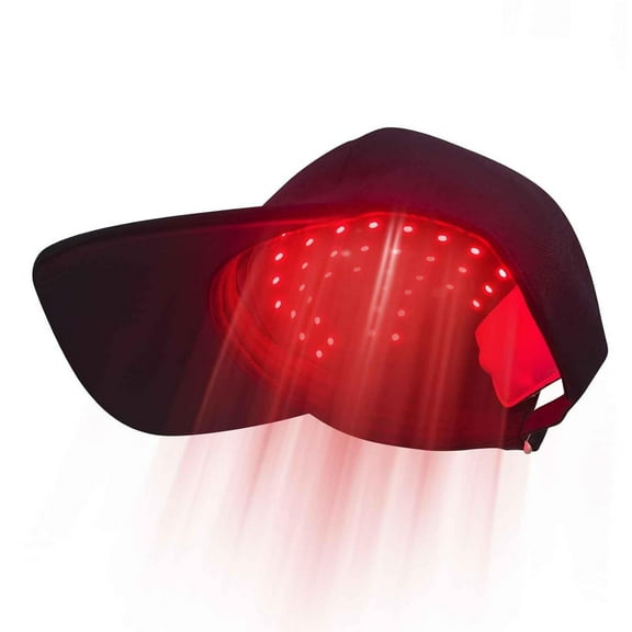 Wearable Scalp Care Hat with Red & Blue Light, Cordless and Rechargeable Hands-Free Light Device for At-Home Wellness Routines, Adjustable Brightness & Modes