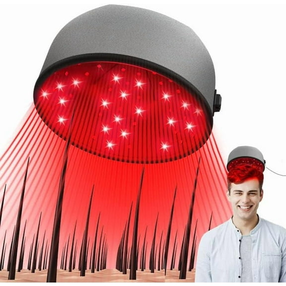 Wearable Scalp Care Helmet with Red & Infrared Light, Hands-Free Light Device with Adjustable Fit for At-Home Hair Wellness Routines, Portable & Rechargeable