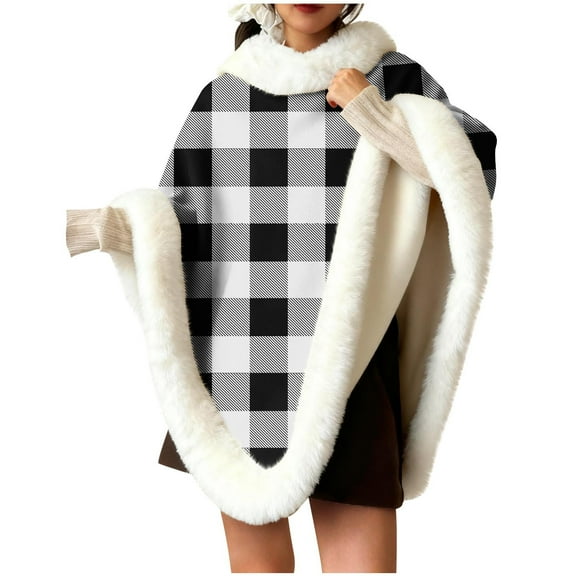 Wearable Sherpa Blanket Poncho Plush Fleece Sweater Scarf Shoulder Top Soft Christmas Oversized Pashmina Shawl Wrap