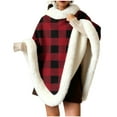 thumbnail image 1 of Wearable Sherpa Blanket Poncho Plush Fleece Sweater Scarf Shoulder Top Soft Christmas Oversized Pashmina Shawl Wrap, 1 of 6