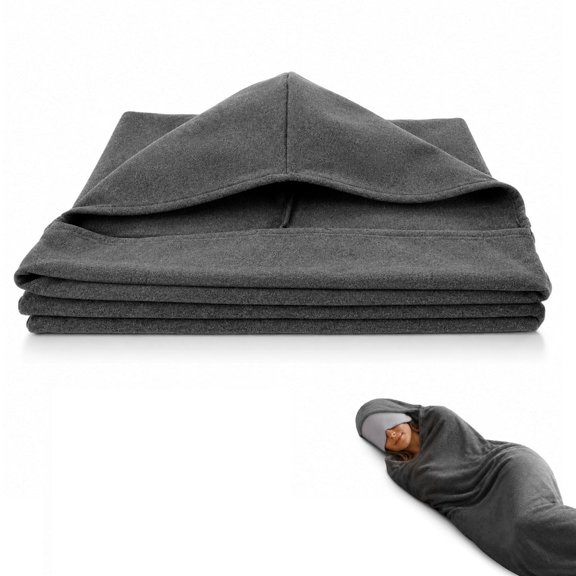 Wearable Sleeping Bag, Weighted Swaddle Snug Sack, Soft Breathable Adult Lounging Wrap for Camping, Long Flights and Home Relaxation