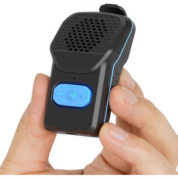 Wearable Speaker, 10H Working Time Clip Portable Mini Personal Speaker, IPX7 , Clean Sound, BT 5.3, ENC Built-in Mic, Hands-Free Music/Calls for Outdoor Work