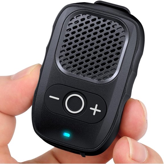 Wearable  Speaker, 30H Working Time Clip-  Jobsite Pro Water-Resistant Portable Speaker, Built-in Mic for Hands-Free Music and Calls (Black)