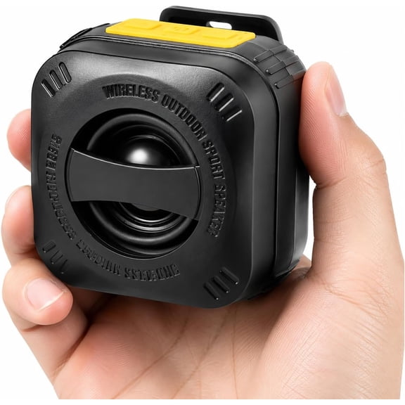 Wearable Speaker Clip : 5W Small Portable Audio for Mechanical Tradespeople,IP56 & /-in Mic for Noisy Jobsite