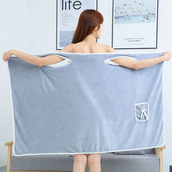 Wearable Towel Robe for Women After Shower, Quick Drying No Hair Loss, Women's Bath Towel for Shower, Bath and Gym