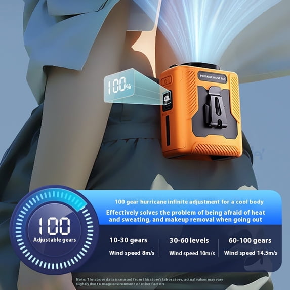 Wearable Turboes Fan For Full Body Cooling 5 Adjustable Speeds Militarys Construction 70 Hour Runtimes Ice Jet Airflows Technology No Hand Holding Neededs