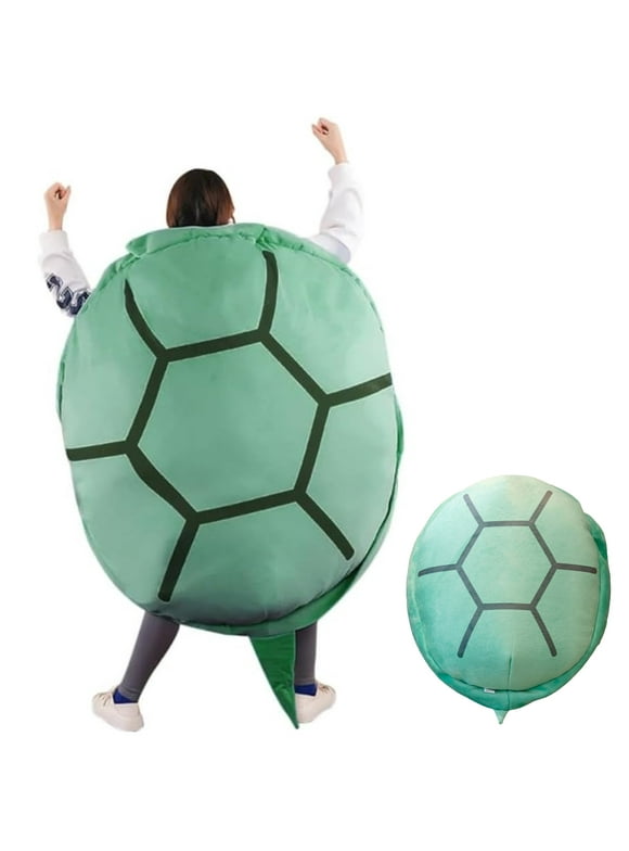 Wearable Turtle Shell Pillow, Stuffed Animal Plush Toy Cosplay Costume for Kids Adults