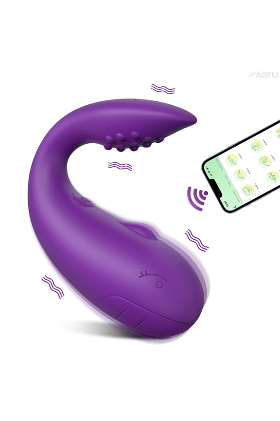 Wearable Vibrator, APP Remote Control Vibrating Panties with 9 Vibrating Modes for G Spot Purple