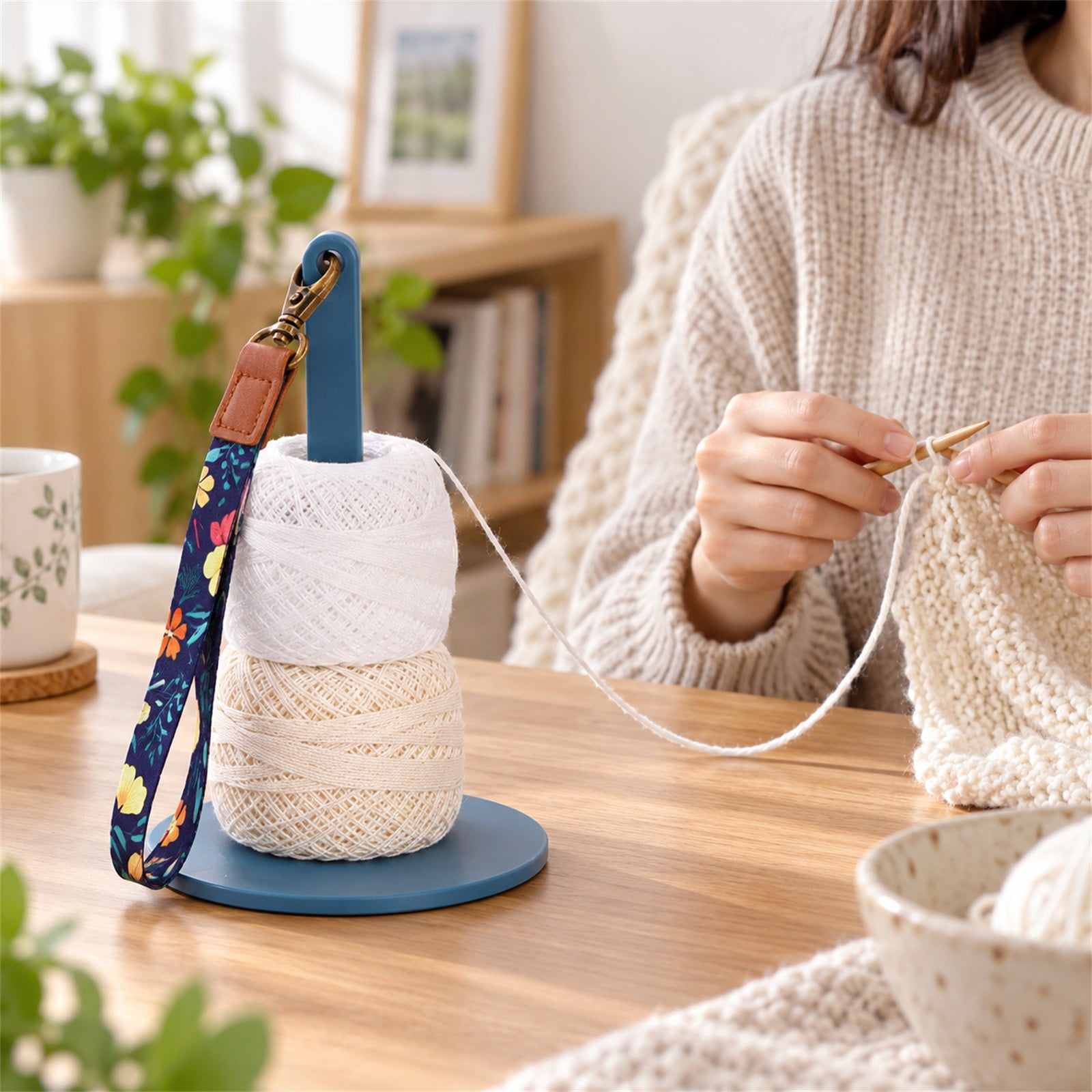 Wearable Wrist Yarn Holder Kit, Anti Slip Base Yarn Spool Rack ...