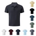 thumbnail image 1 of Wearbreeze Shirts for Men, Casual Comfort Polo, Quick Dry Stretch Non-Iron Anti-Wrinkle Shirt Short Sleeve Dark Gray 7XL, 1 of 9