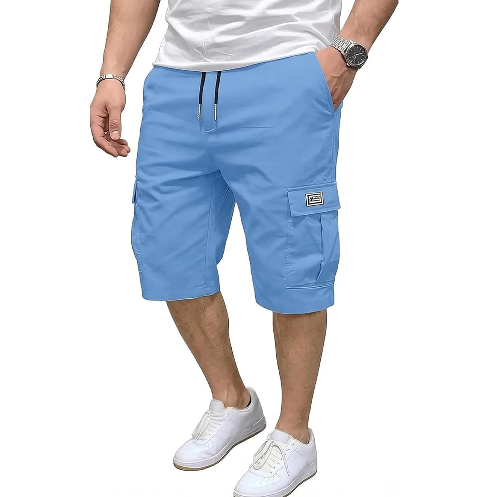 Wearcinder Mens Sport Cargo Shorts with Multi-Pocket Tactical Style