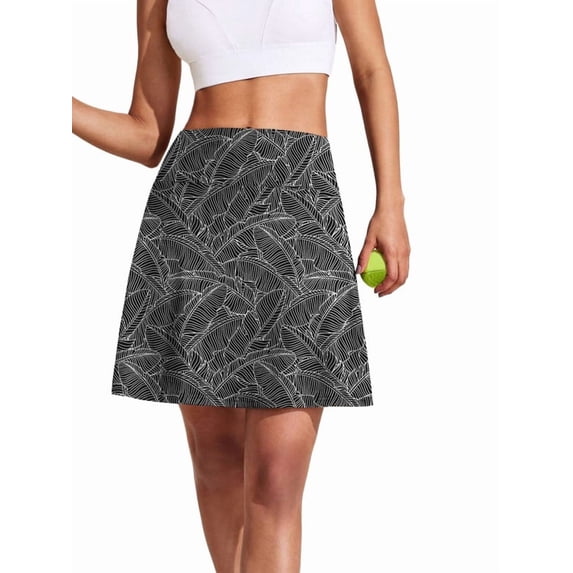 Weardear 18" High Waisted Skirts for Women Pleated Athletic Skorts with 4 Pockets Inner Drawstring Golf Skirts for Tennis Workout
