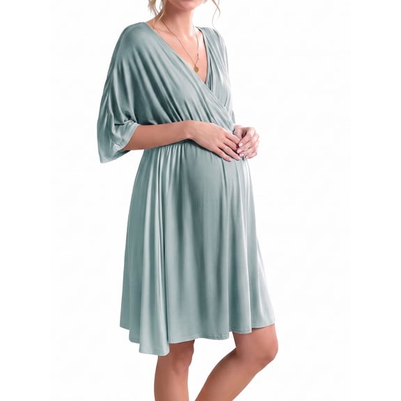Weardear Maternity Nursing Dresses 3 in 1 Nightgowns for Labor Delivery Breastfeeding Sleepwear S-XXXL