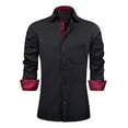 thumbnail image 1 of Weardear Men's Long Sleeve Button Up Shirts Casual Business Formal Work Dress Shirt Solid Regular Fit Tops, 1 of 6