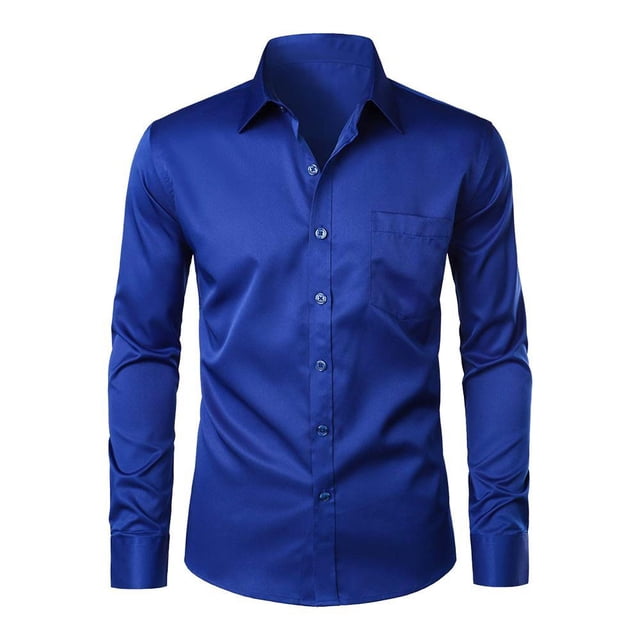 Weardear Men's Urban Stylish Casual Business Slim Fit Long Sleeve