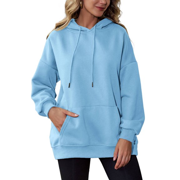 Weardear Oversized Hoodie for Women Long Sleeve Fleece Sweatshirts with Pocket 2025 Fall Y2K Outfits
