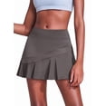 thumbnail image 1 of Weardear Short Skirts for Women with Pockets Mesh Ruffle Patchwork High Waisted Breathable Athletic Tennis Skirts, 1 of 6