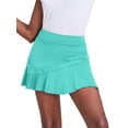 thumbnail image 1 of Weardear Short Skirts for Women with Pockets Mesh Ruffle Patchwork High Waisted Breathable Athletic Tennis Skirts, 1 of 6