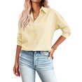 thumbnail image 1 of Weardear Striped Button Down Shirts for Women Casual Loose Long Sleeve Cotton Tops Business Work Tunic Blouse, 1 of 7