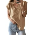 thumbnail image 1 of Weardear Summer Sweater Vest for Women Pullover Ribbed Knit Tank Tops Sleeveless Casual Loose Fit V Neck Cap Sleeve Tops, 1 of 8