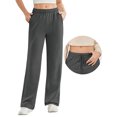 thumbnail image 1 of Weardear Tall Straight Leg High Waisted Sweatpants Womens Casual Workout Pants with Inner Drawstring and Side Pockets, 1 of 6